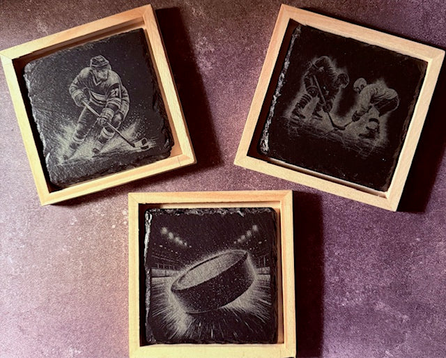 Hockey Coasters — Set of 4